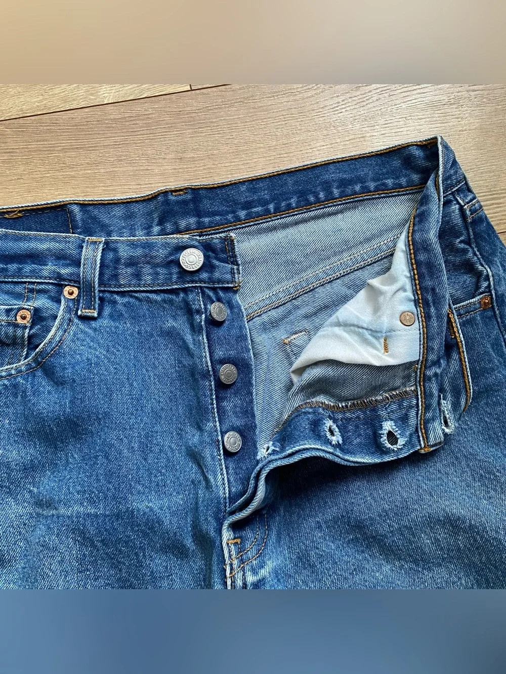 Levis 501 XX Vintage Jeans Y2K Denim Straight Fit Blue 32 x 28 Unisex Button Fly